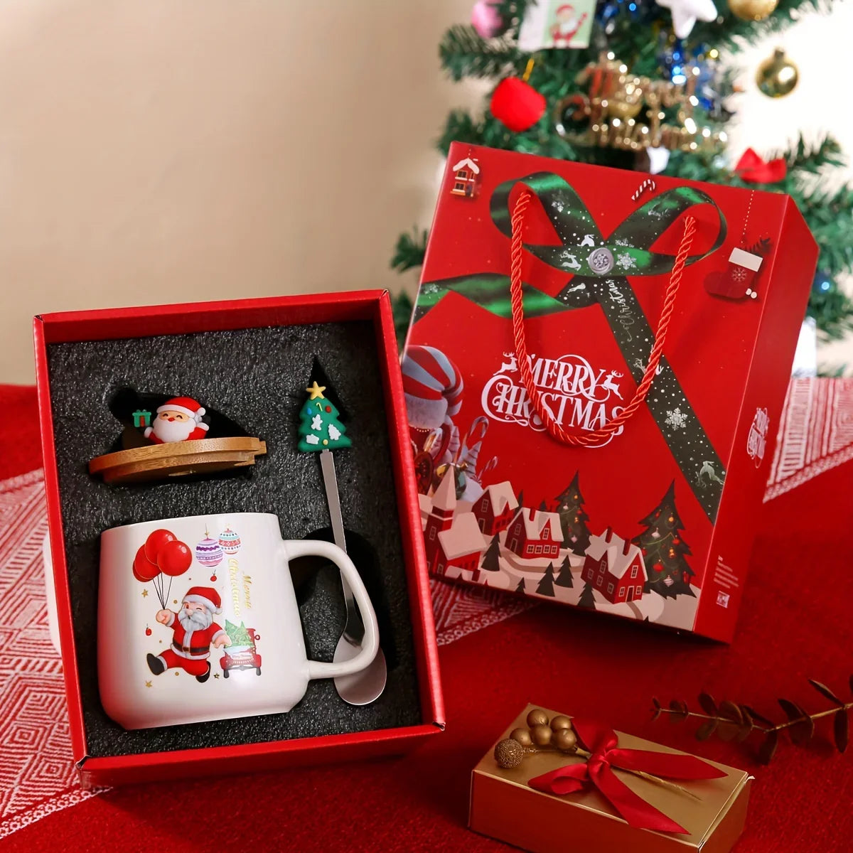 Ceramic Christmas Mug, Heat Resistant Patterned Design