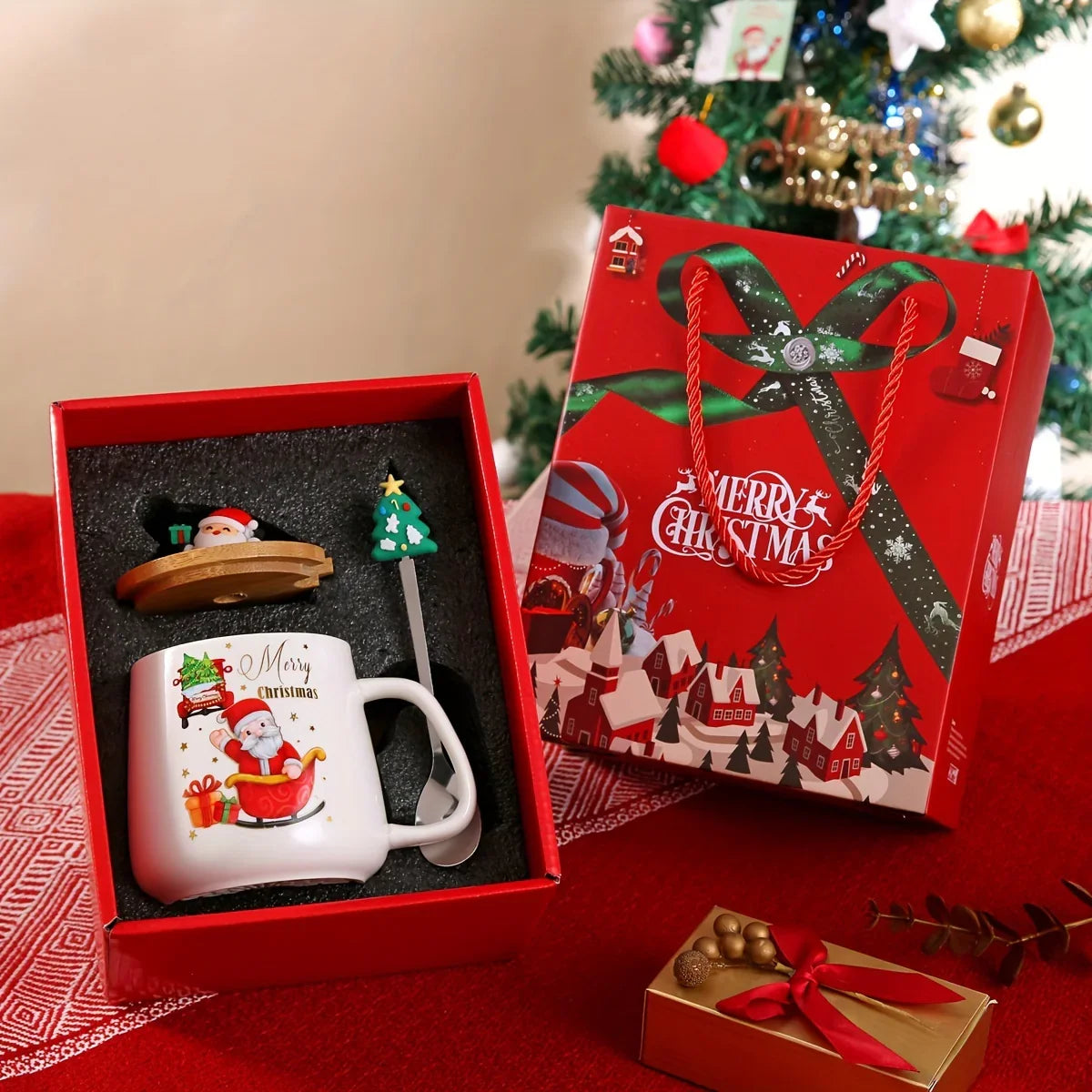 Ceramic Christmas Mug, Heat Resistant Patterned Design