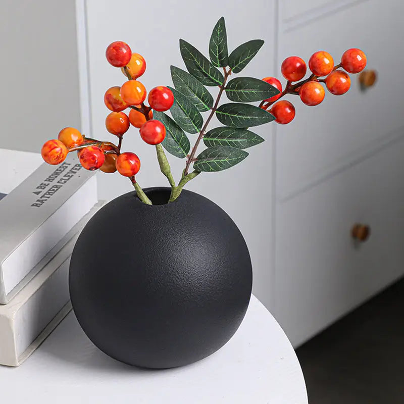 Black Ceramic Vase Set
