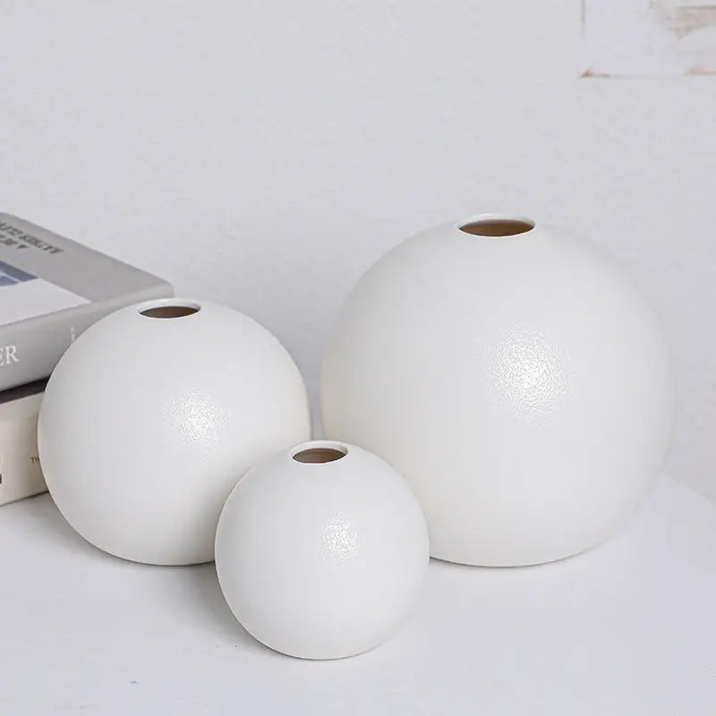Black Ceramic Vase Set