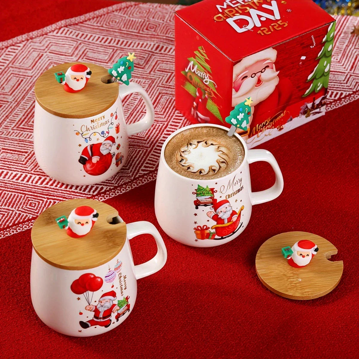 Ceramic Santa Claus Mug - Christmas Gift Set