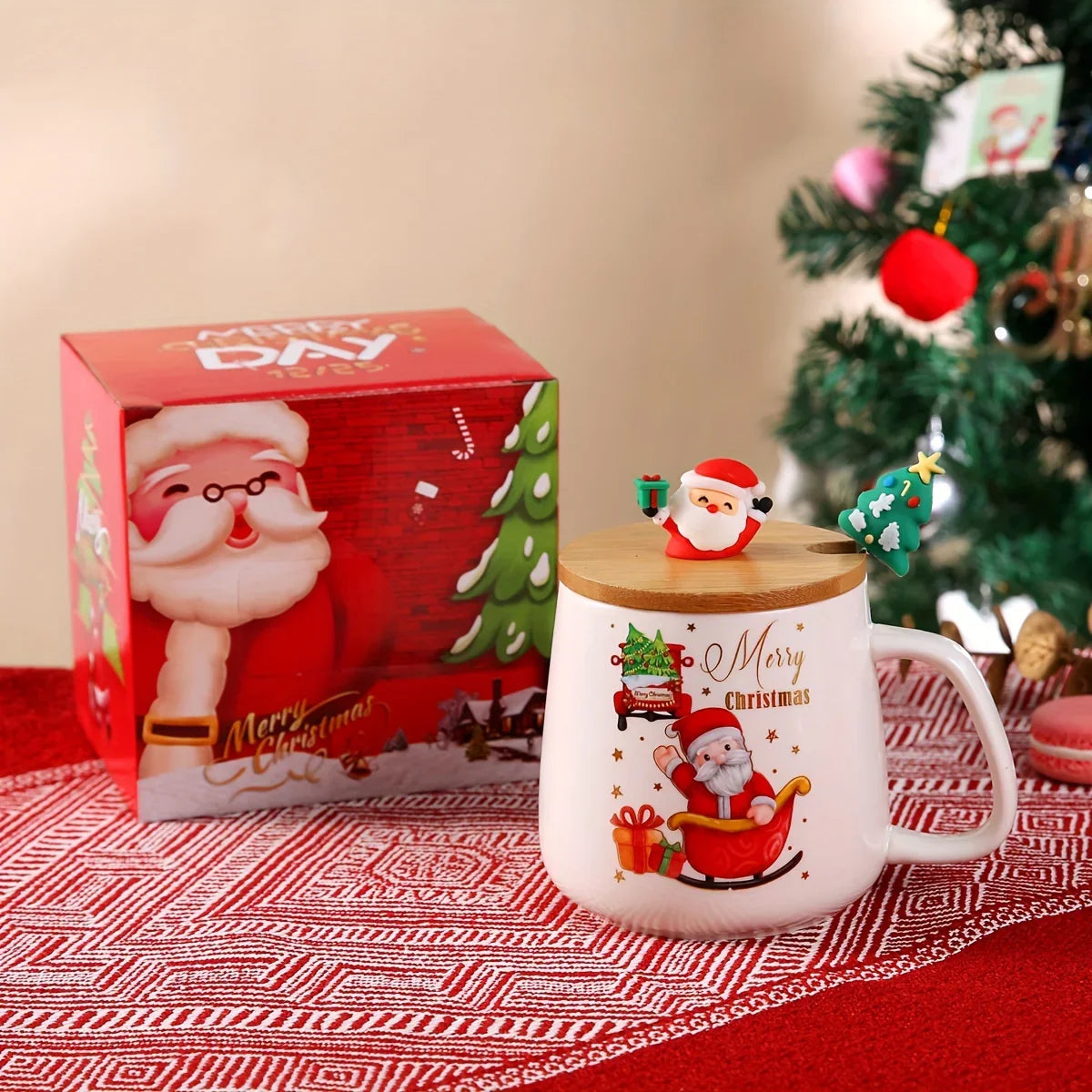 Ceramic Santa Claus Mug - Christmas Gift Set