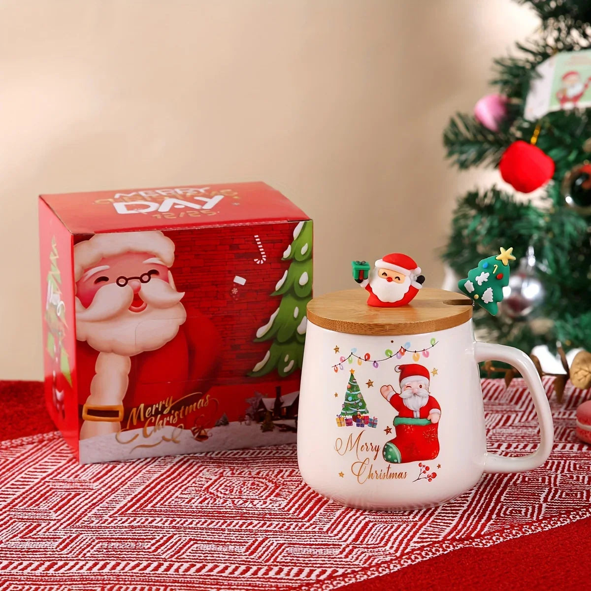 Ceramic Santa Claus Mug - Christmas Gift Set