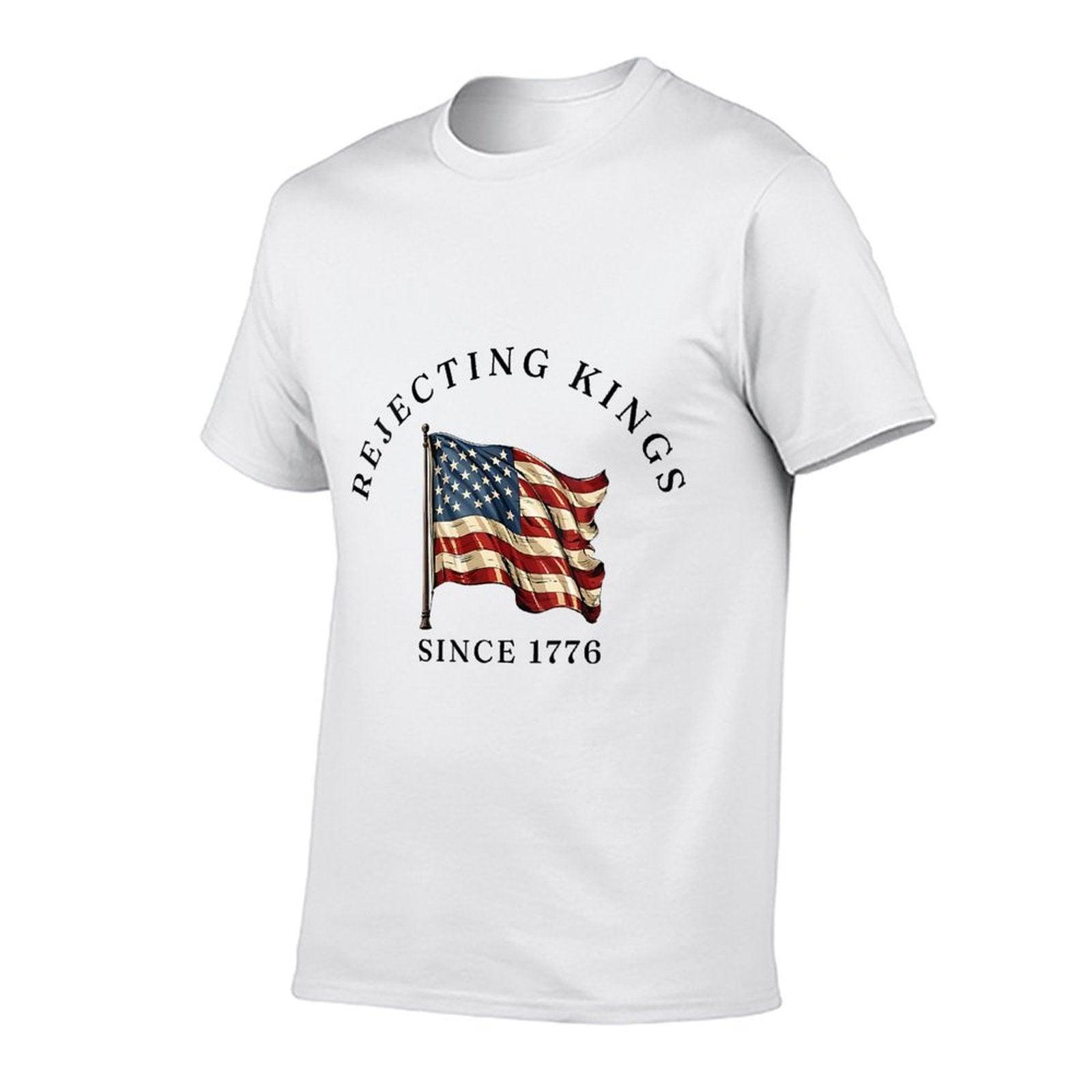 Womens No Kings In America We The People Resist USA 4th July  Summer-ready Fabric T-Shirt