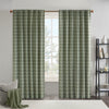 Plaid Rod Pocket and Back Tab Curtain Panel with Fleece Lining - Multicolor