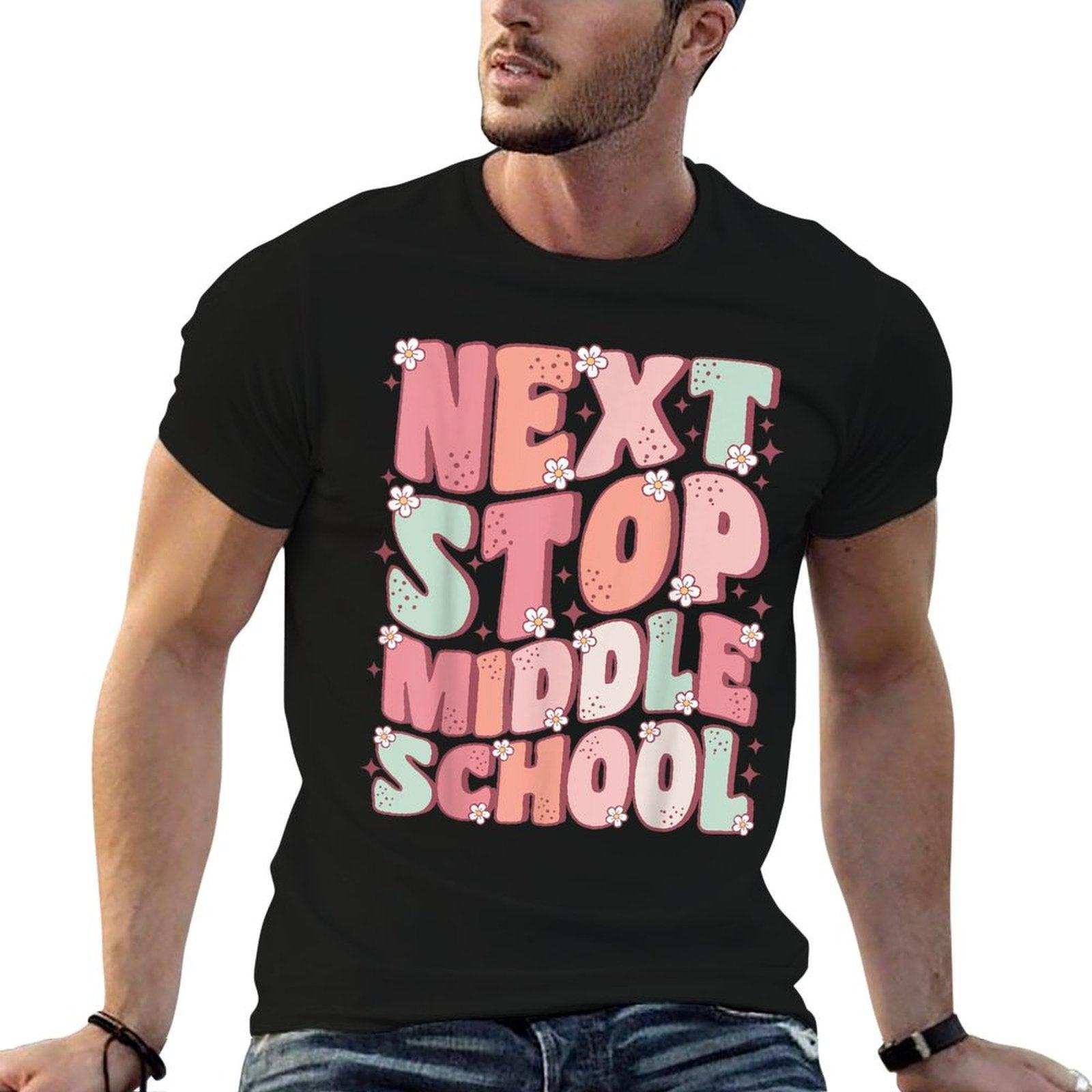 Next Stop Middle School Groovy Elementary School Graduation T-Shirt