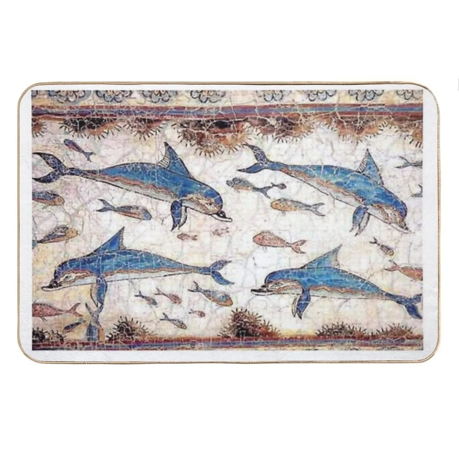 Minoan Dolphins Fresco Bath Mat
