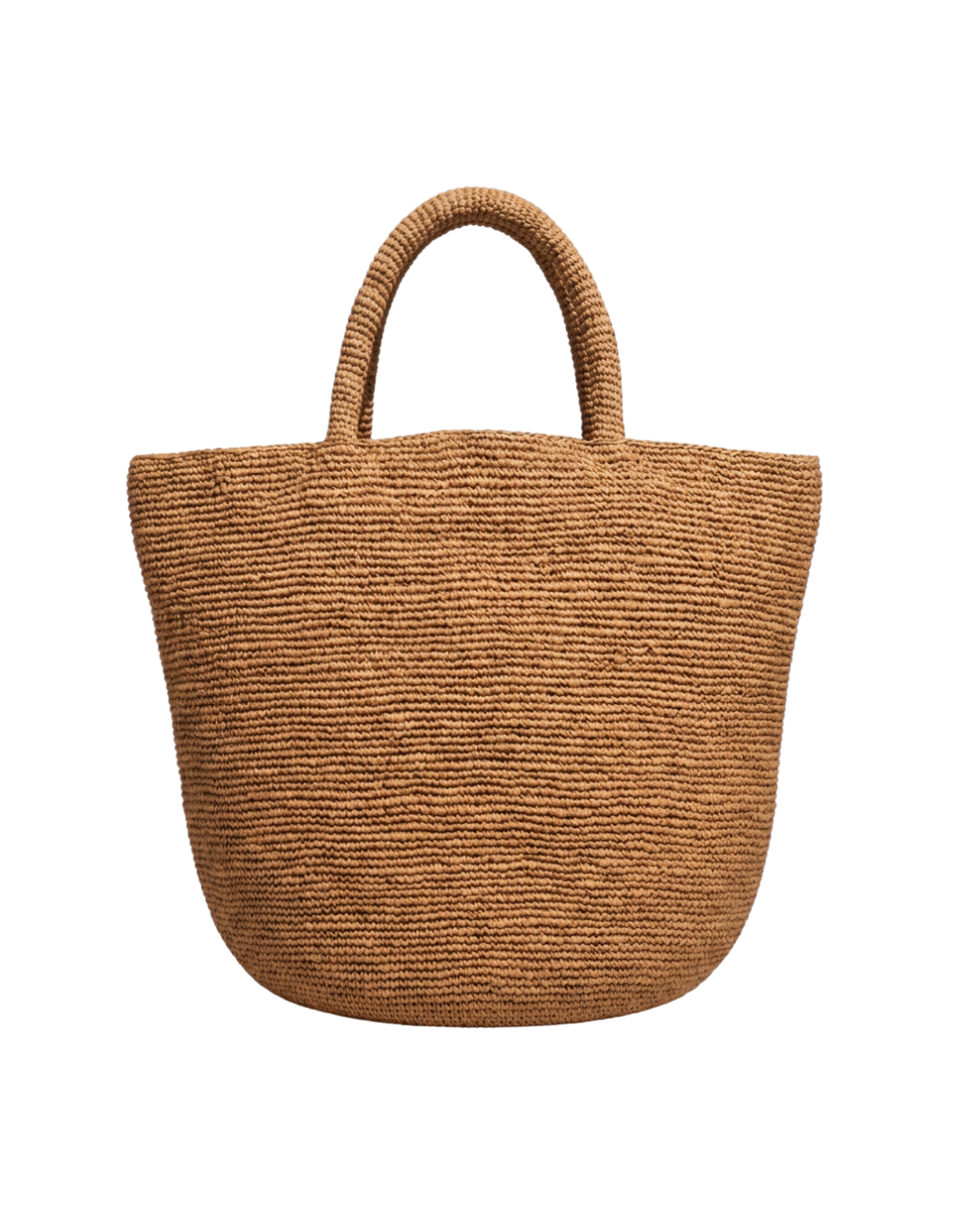 Caramel Raffia Beach Tote Bag