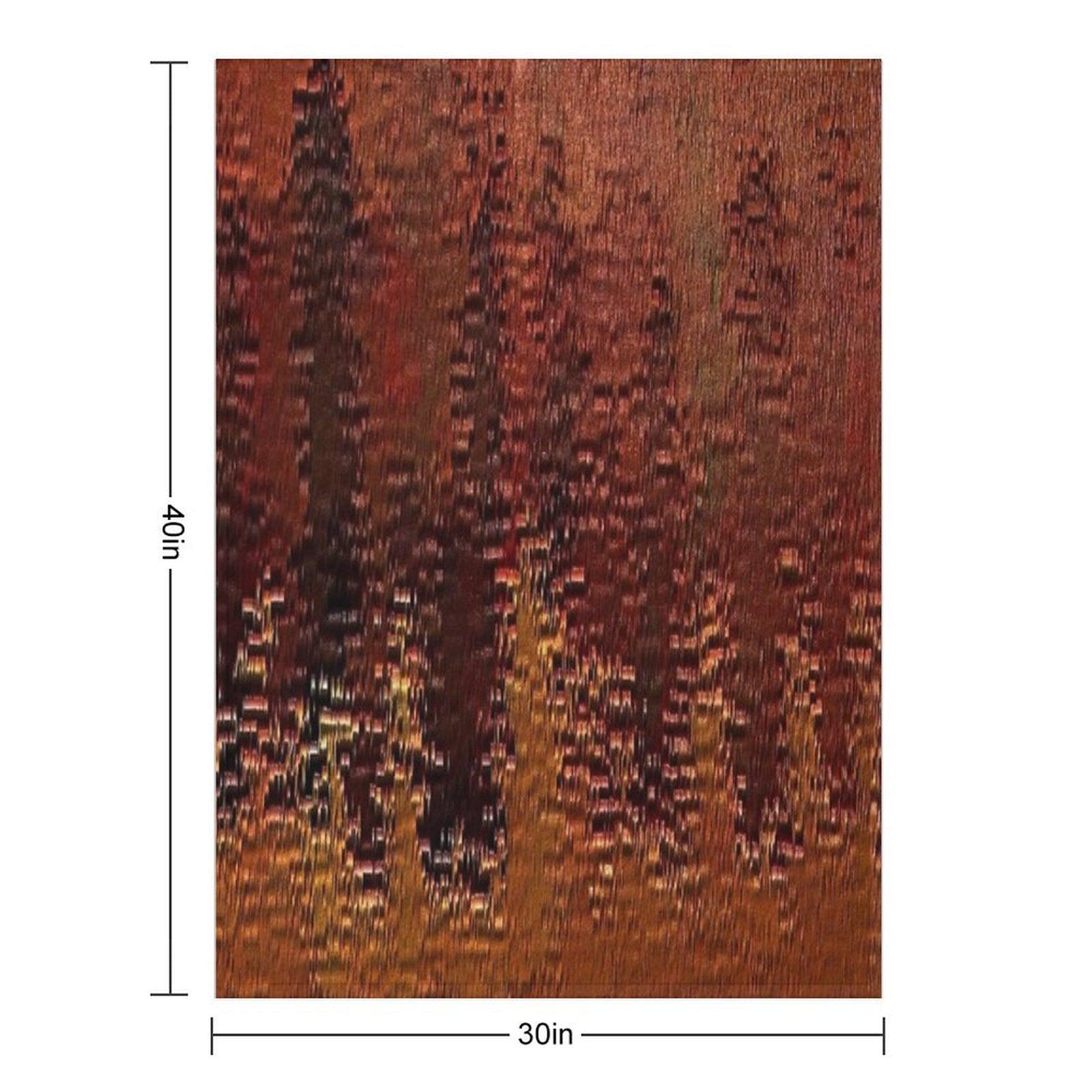 Copper Bronze Throw Blanket
