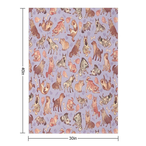 Hyenas in Lavender Throw Blanket