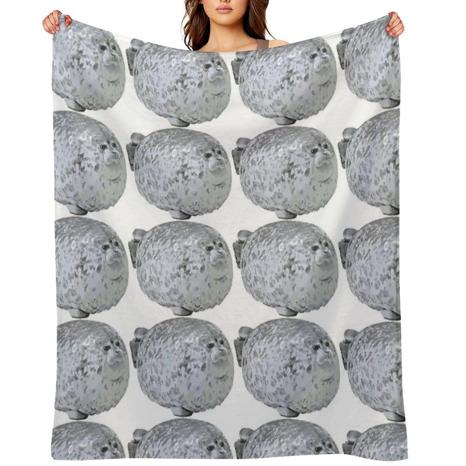 Cute Little Chonky Seal Throw Blanket