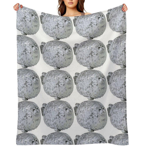Cute Little Chonky Seal Throw Blanket