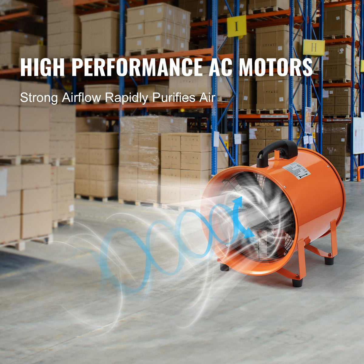 Portable Ventilator - 12 Inch Heavy Duty Cylinder Fan
