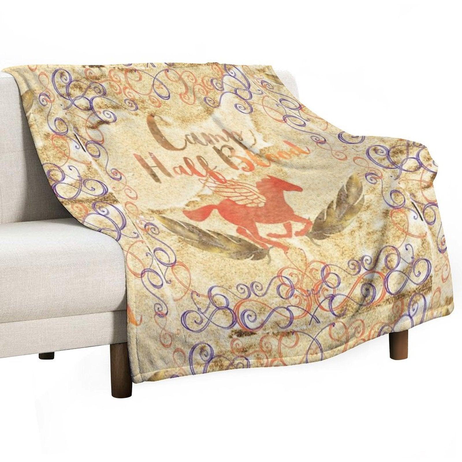 Camp Half Blood on Gold V2 Throw Blanket