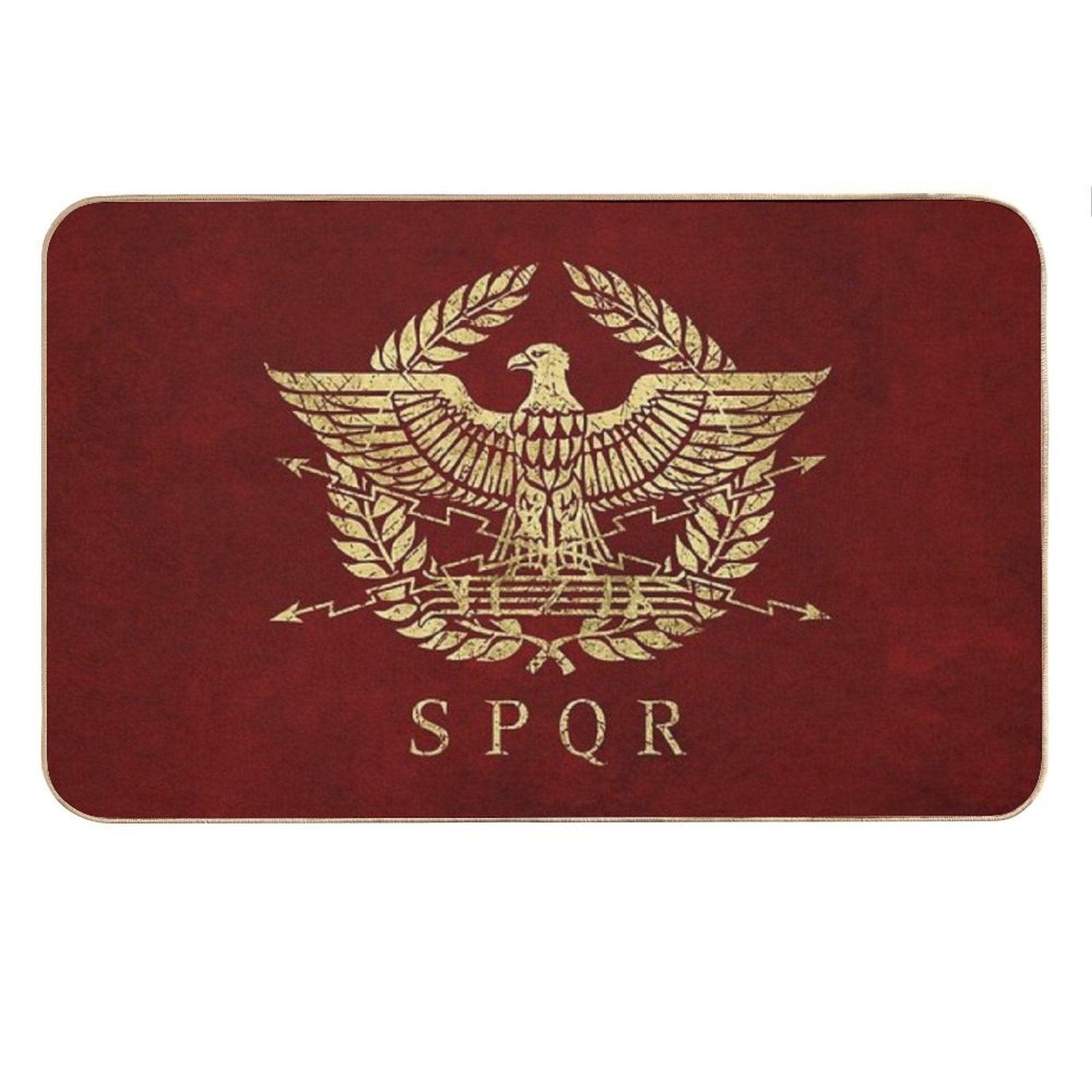 Roman Empire Emblem - Vintage Gold Bath Mat
