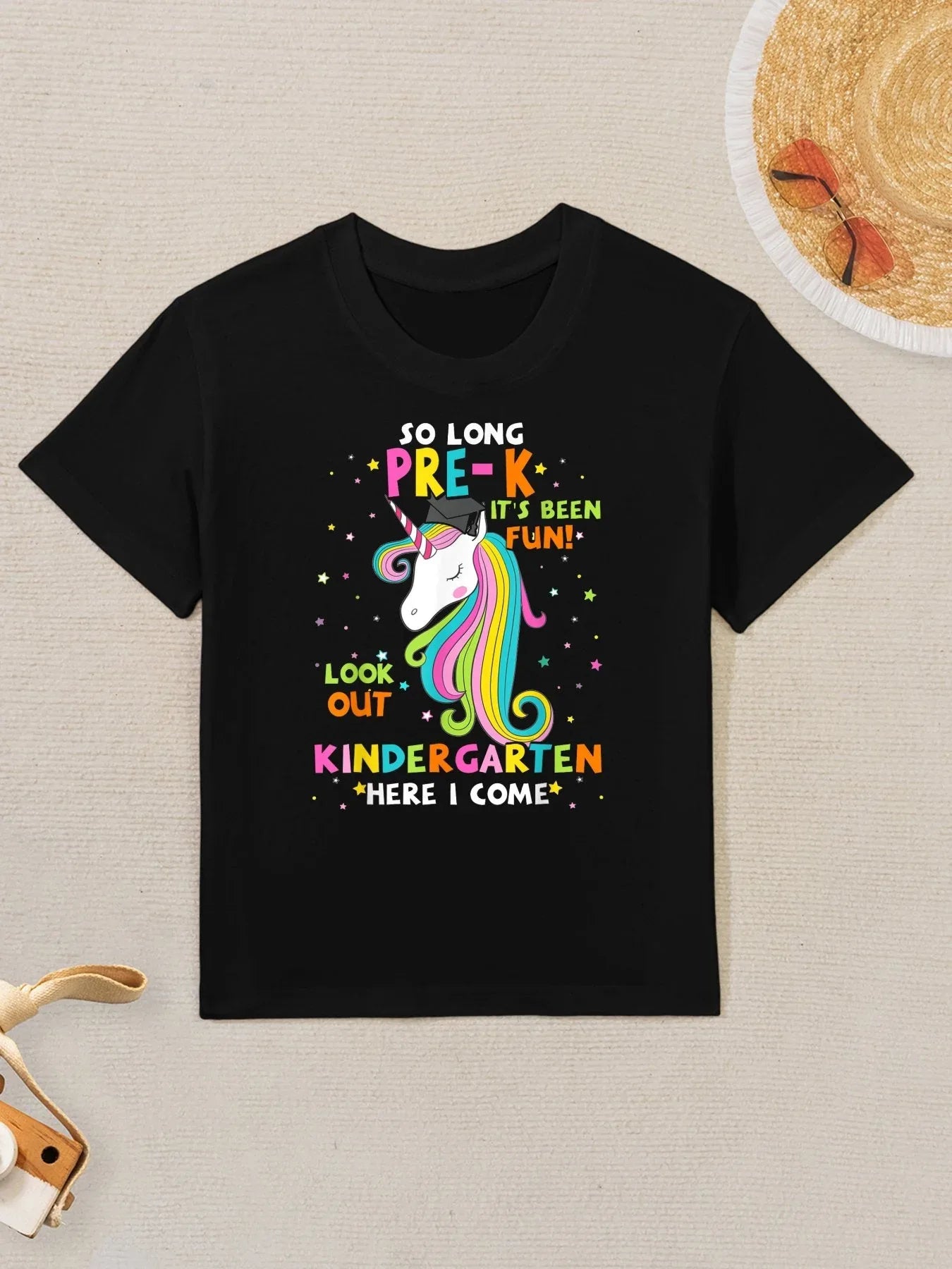 So Long Pre-K Kindergarten Here I Come Unicorn Graduation Kids T-Shirt