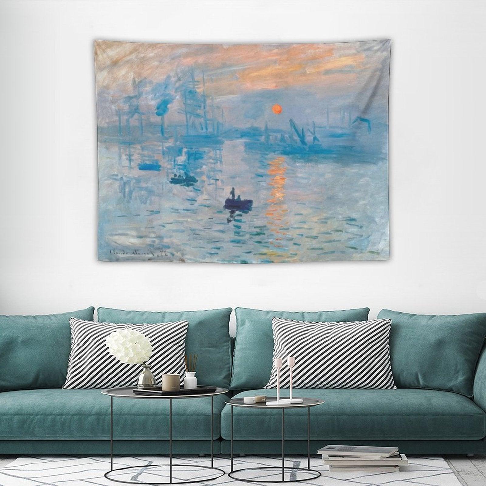 Claude Monet Sunrise Tapestry