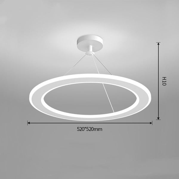 Simple Modern Circular Bedroom Study Chandelier Decorbites