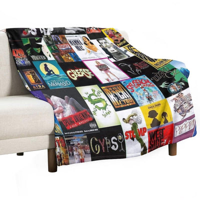 Broadway Musical Collage 2 Easy Care Throw Blanket