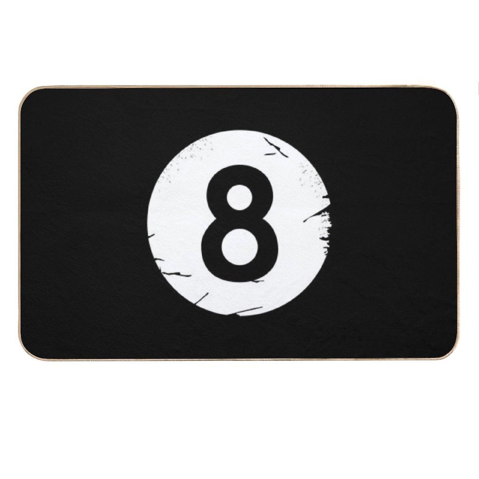 8 BALL BILLIARDS POOL EIGHT-BALL Bath Mat