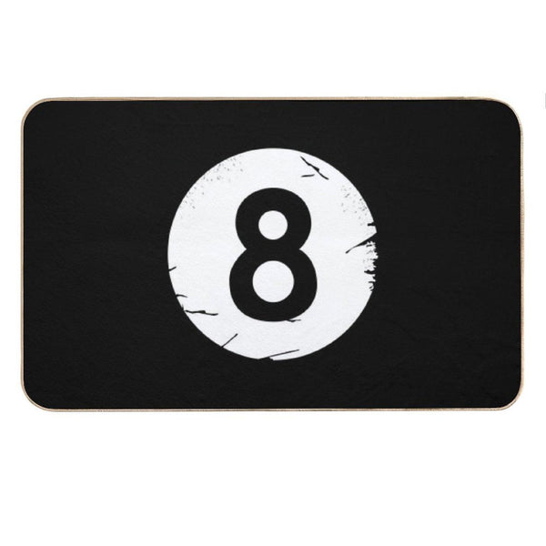 8 BALL BILLIARDS POOL EIGHT-BALL Bath Mat