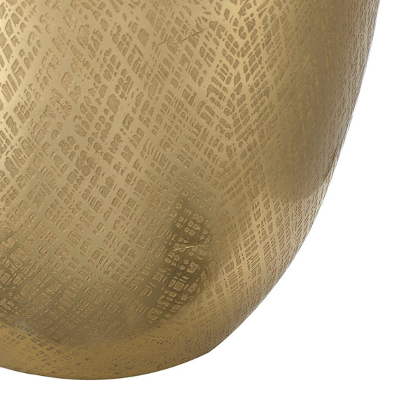 D18x31' Round Aluminum Sheet Gold Table Lamp with White Fabric Shade(Lamp Shade Assembly Required)