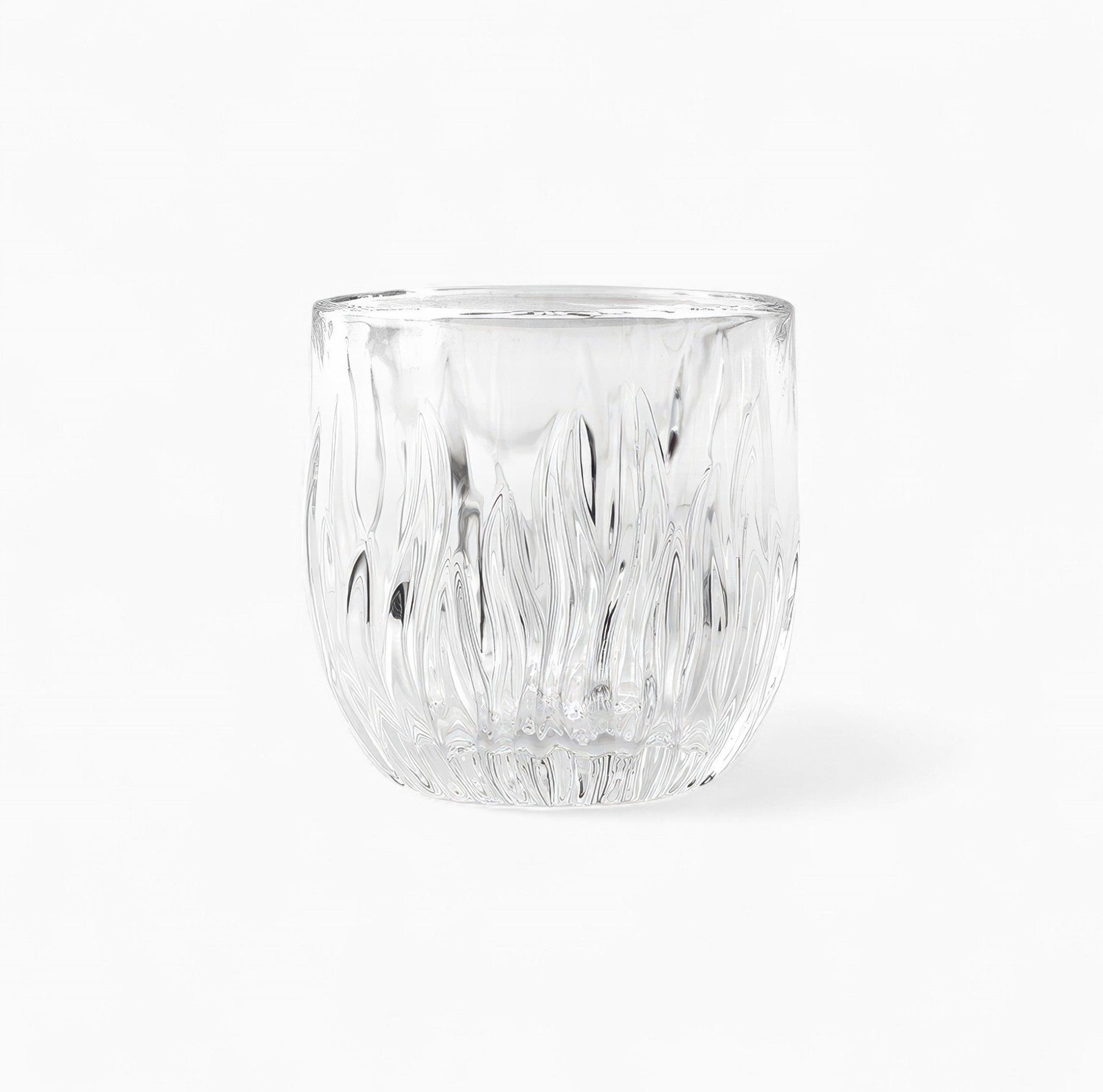 Flame Crystal Cut Glass Coffee Cup