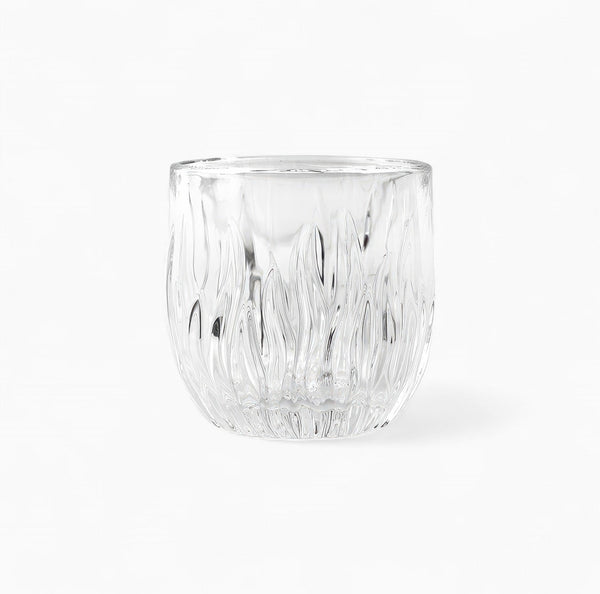Flame Crystal Cut Glass Coffee Cup