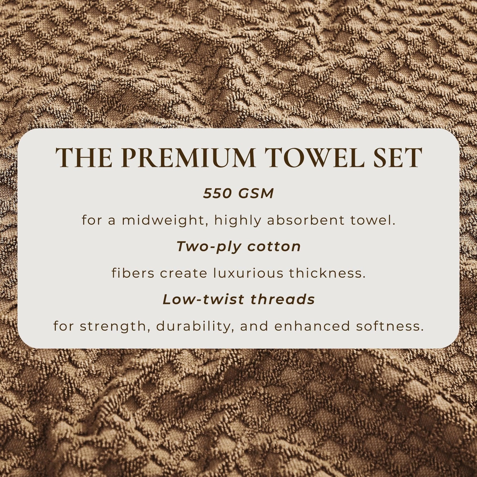 Cotton Diamond Waffle Weave Bath Towel Set - Grayson Collection
