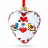 Valentine's Day Heart Shape Glass Christmas Ornament