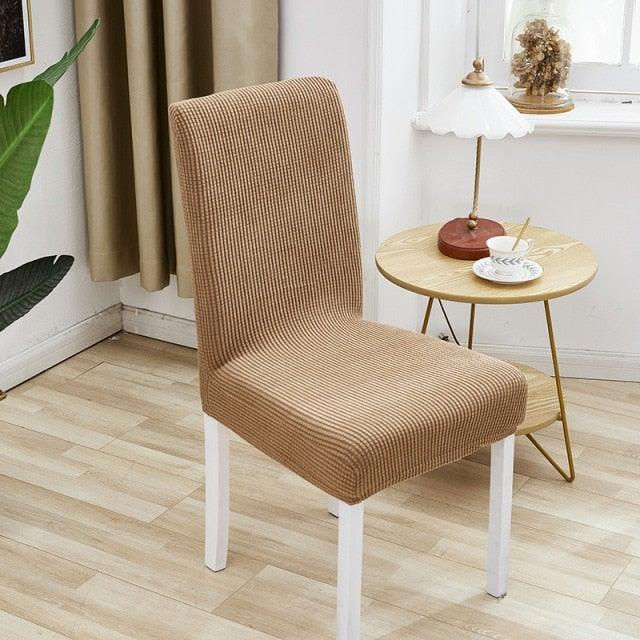 Chair Cover Polyester Fiber Elastic Stool Cover Hotel Restaurant Chair Antifouling Cover  Washable Spandex Kitchen Chair Covers for Dining Room Christmas Decoration Holiday Party Protector for Kitchen
