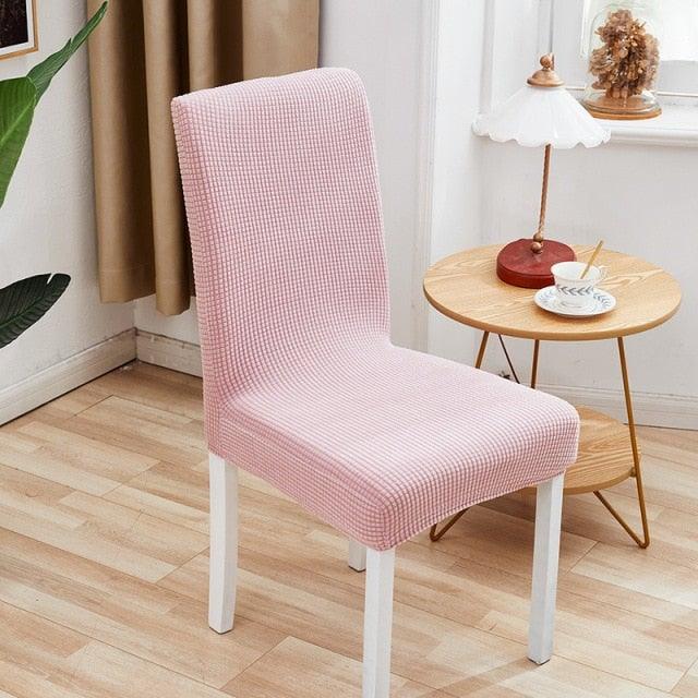 Chair Cover Polyester Fiber Elastic Stool Cover Hotel Restaurant Chair Antifouling Cover  Washable Spandex Kitchen Chair Covers for Dining Room Christmas Decoration Holiday Party Protector for Kitchen