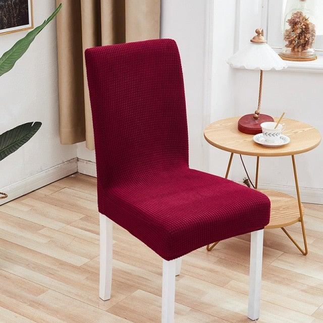 Chair Cover Polyester Fiber Elastic Stool Cover Hotel Restaurant Chair Antifouling Cover  Washable Spandex Kitchen Chair Covers for Dining Room Christmas Decoration Holiday Party Protector for Kitchen