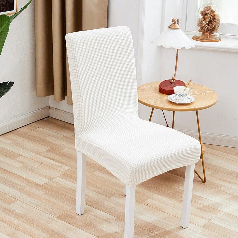Chair Cover Polyester Fiber Elastic Stool Cover Hotel Restaurant Chair Antifouling Cover  Washable Spandex Kitchen Chair Covers for Dining Room Christmas Decoration Holiday Party Protector for Kitchen