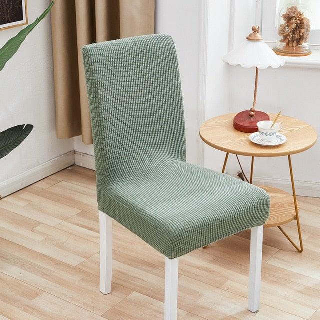 Chair Cover Polyester Fiber Elastic Stool Cover Hotel Restaurant Chair Antifouling Cover  Washable Spandex Kitchen Chair Covers for Dining Room Christmas Decoration Holiday Party Protector for Kitchen