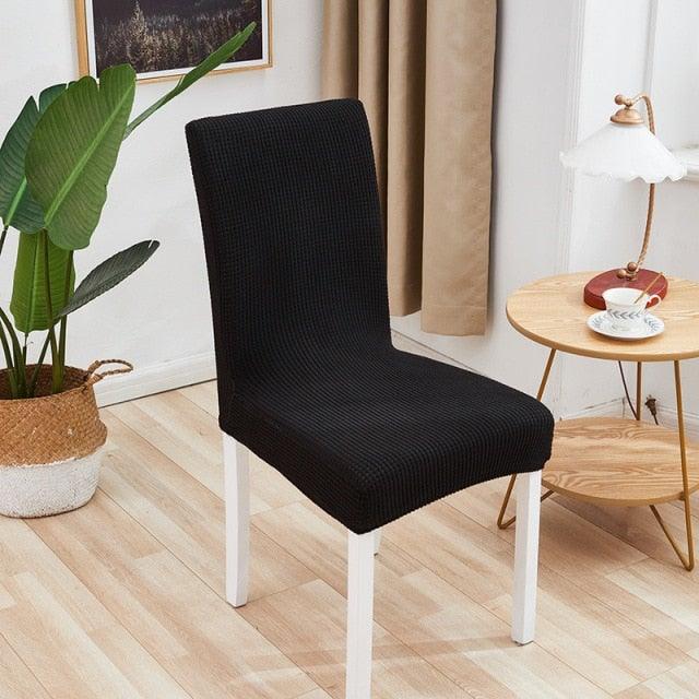 Chair Cover Polyester Fiber Elastic Stool Cover Hotel Restaurant Chair Antifouling Cover  Washable Spandex Kitchen Chair Covers for Dining Room Christmas Decoration Holiday Party Protector for Kitchen