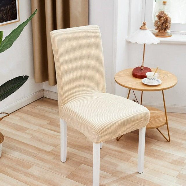 Chair Cover Polyester Fiber Elastic Stool Cover Hotel Restaurant Chair Antifouling Cover  Washable Spandex Kitchen Chair Covers for Dining Room Christmas Decoration Holiday Party Protector for Kitchen