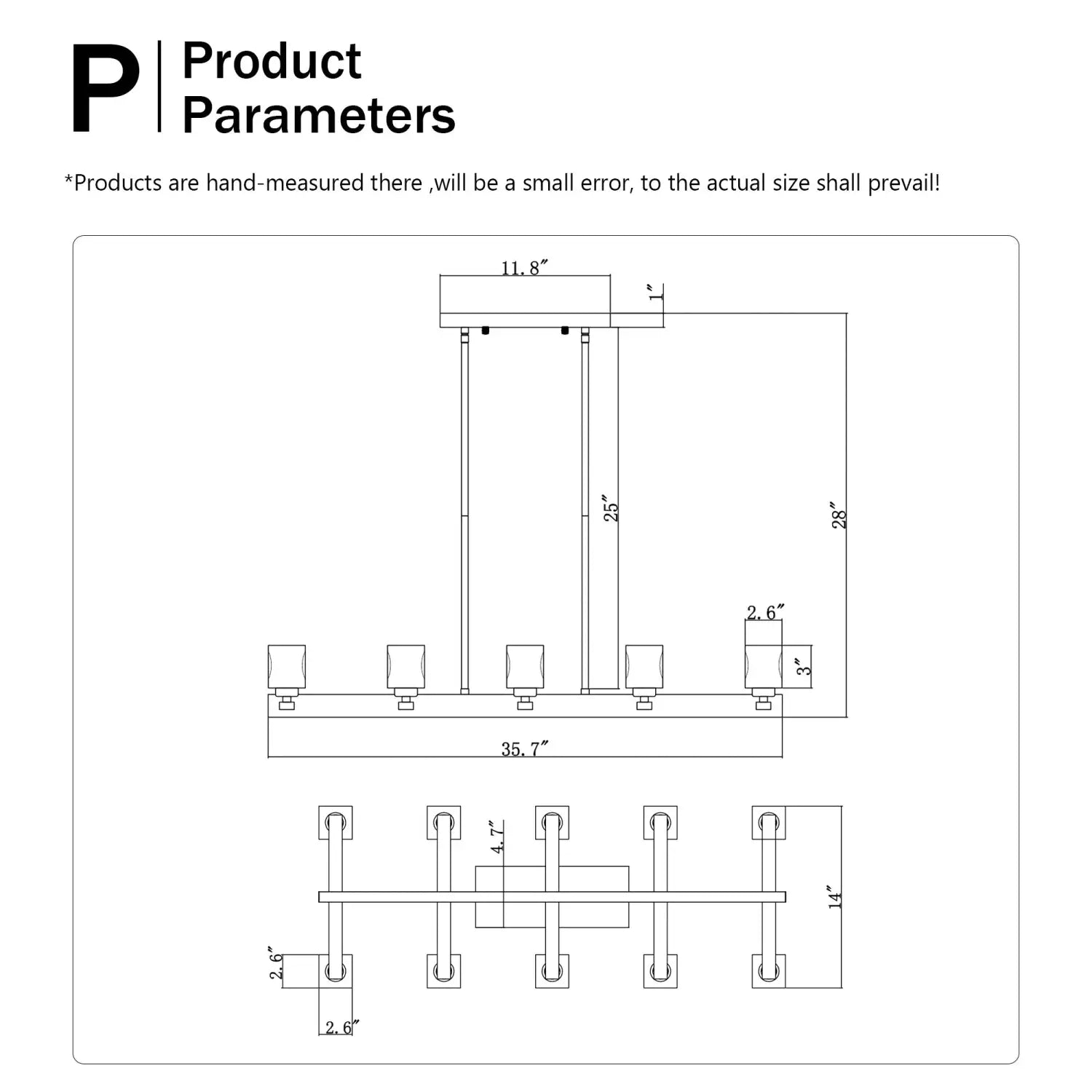 Chandelier Lights for Living Room with Modern Crystal Design & 10-Light Fixture