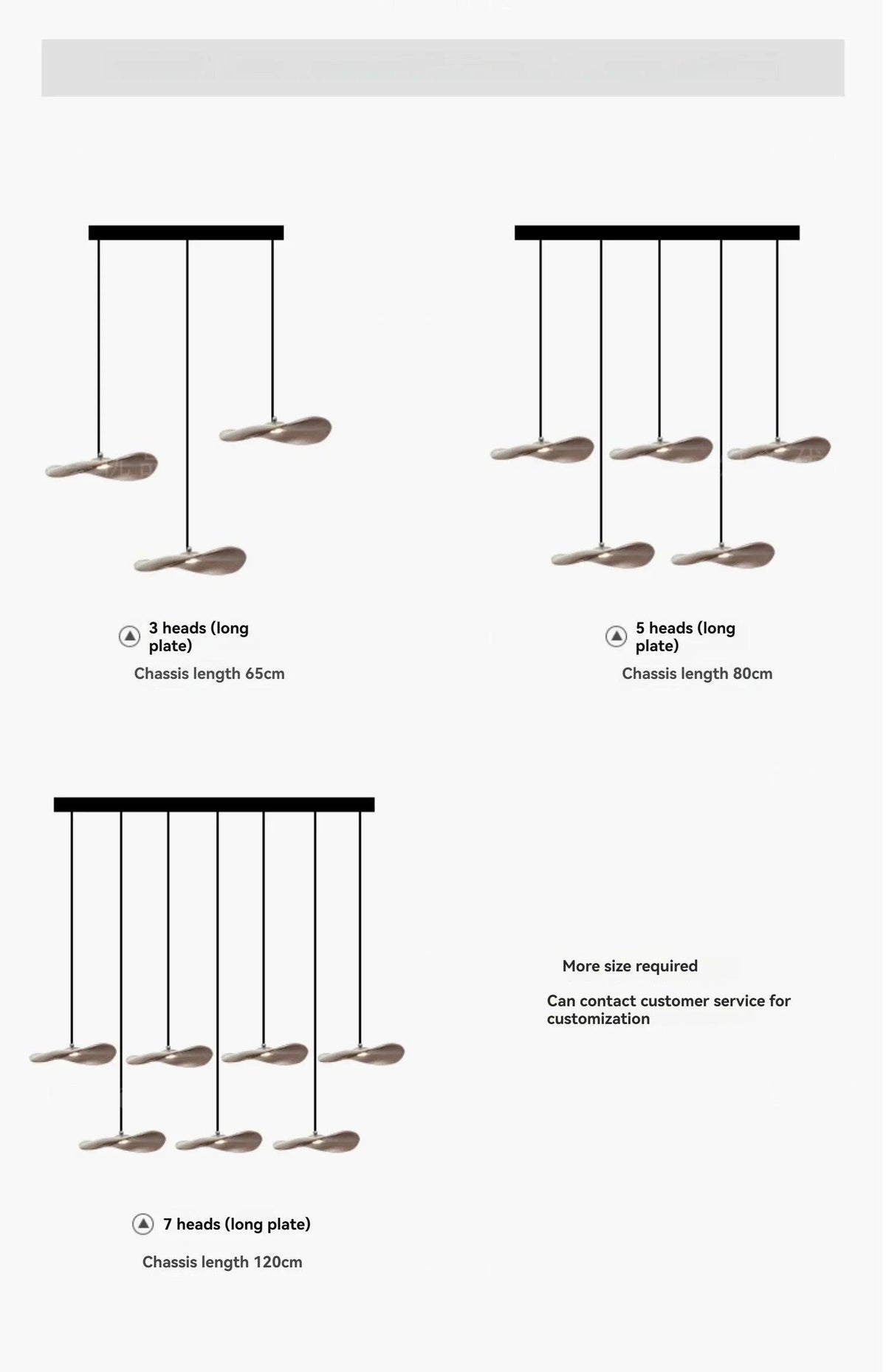 Chandelier - Multi-head Walnut