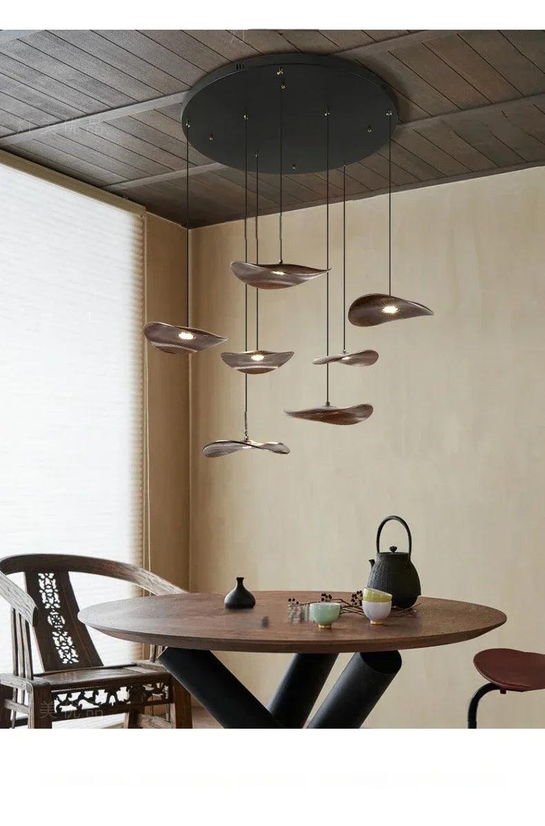 Chandelier - Multi-head Walnut