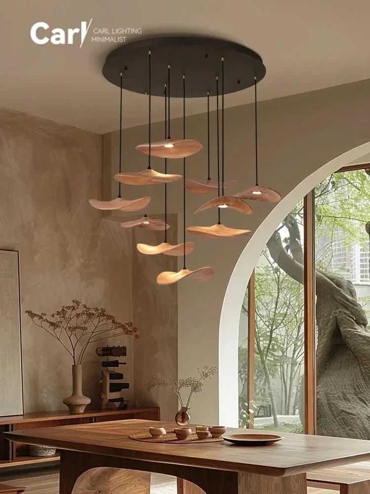 Chandelier - Multi-head Walnut