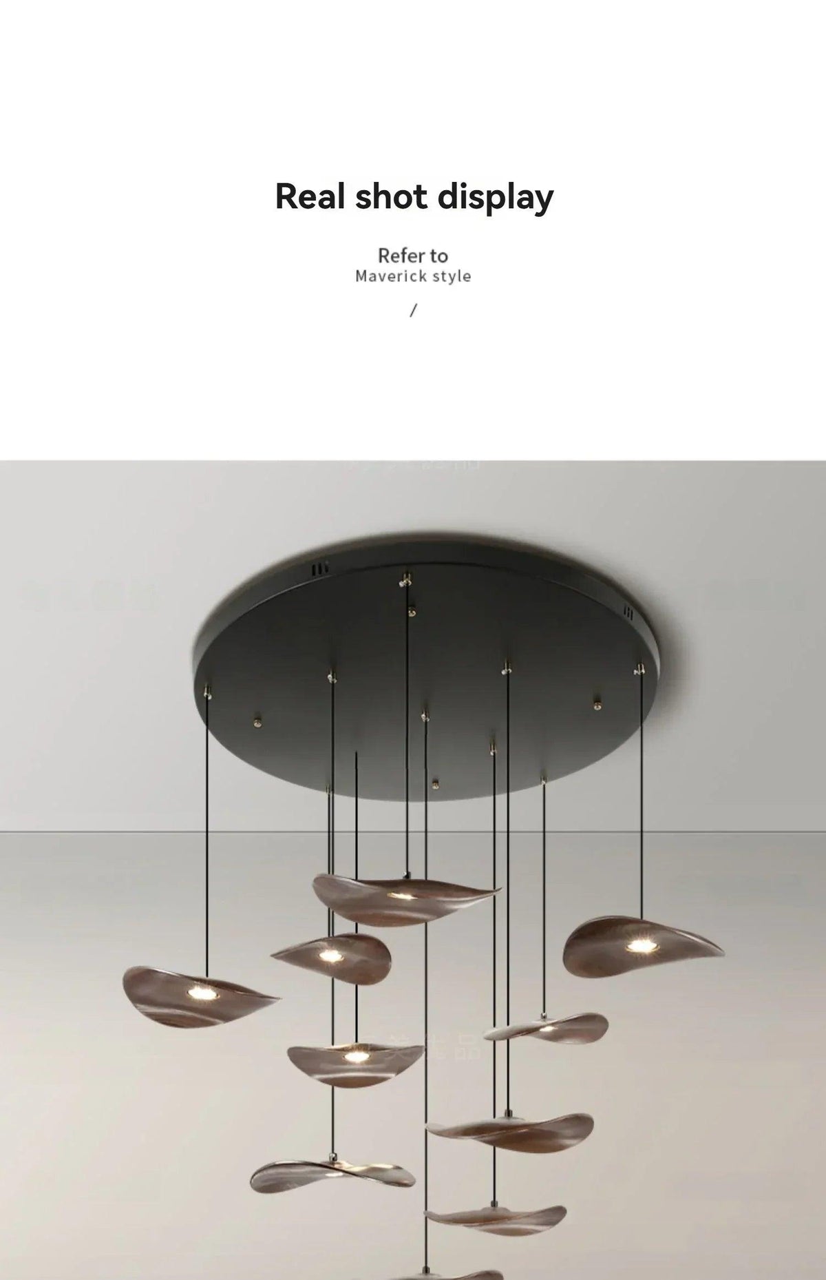 Chandelier - Multi-head Walnut