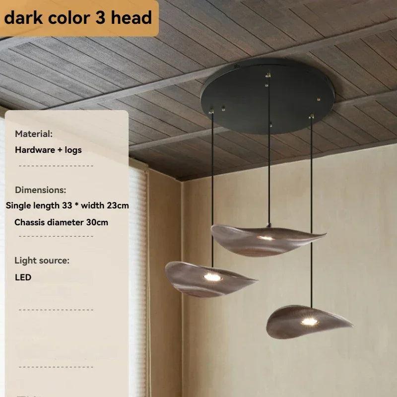 Chandelier - Multi-head Walnut