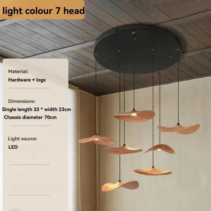 Chandelier - Multi-head Walnut