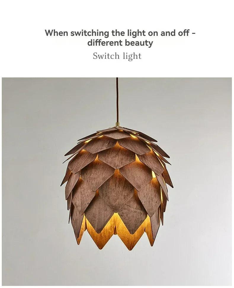 Chandelier - Retro Walnut Pendant