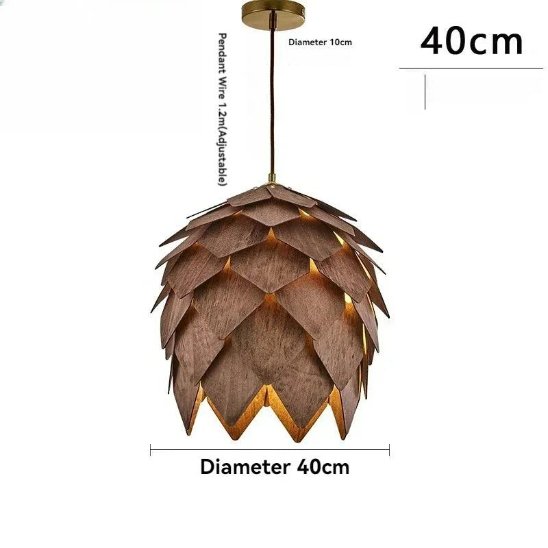 Chandelier - Retro Walnut Pendant