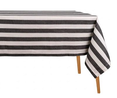 Striped Cotton Linen Tablecloth