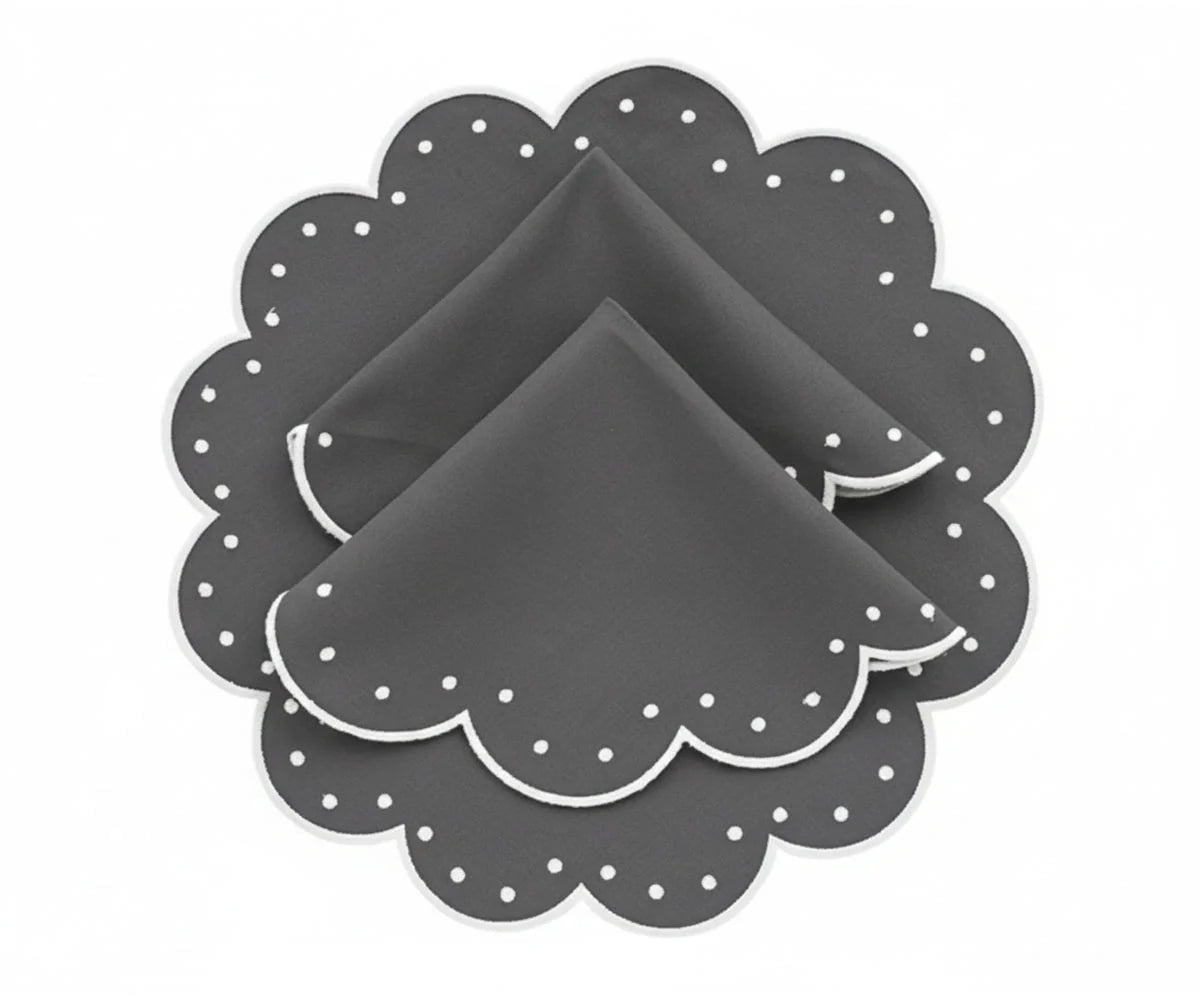 Placemats Round - Scallop Placemat Washable