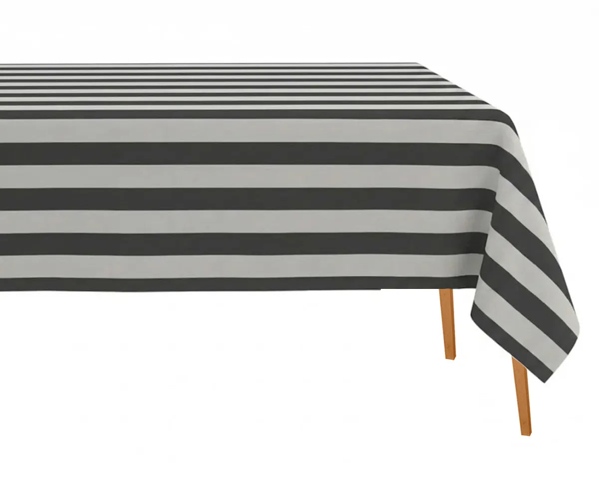 Striped Cotton Linen Tablecloth