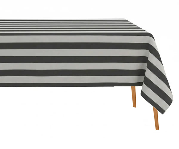 Striped Cotton Linen Tablecloth